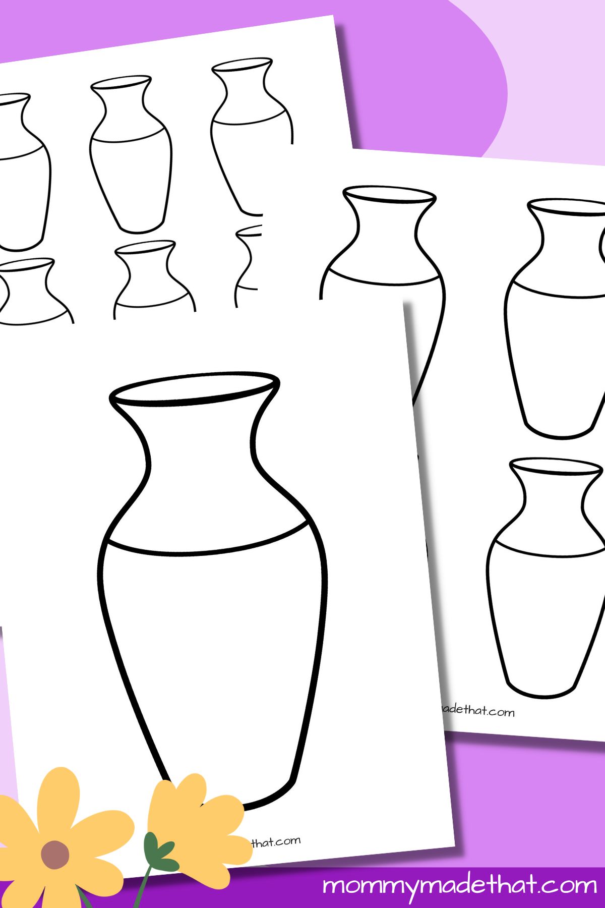 Vase Templates (Free Printables!) / Free Printable Vase Template Just
